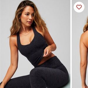 HeatherFlex Anywhere Built-In Bra Tank in Black Heather